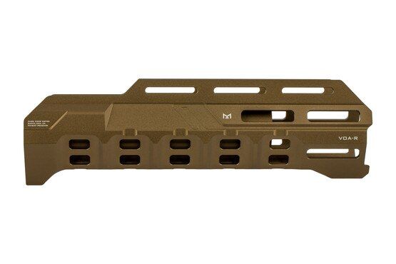 Strike Industries Remington 870 handguard fde is machined from aluminum